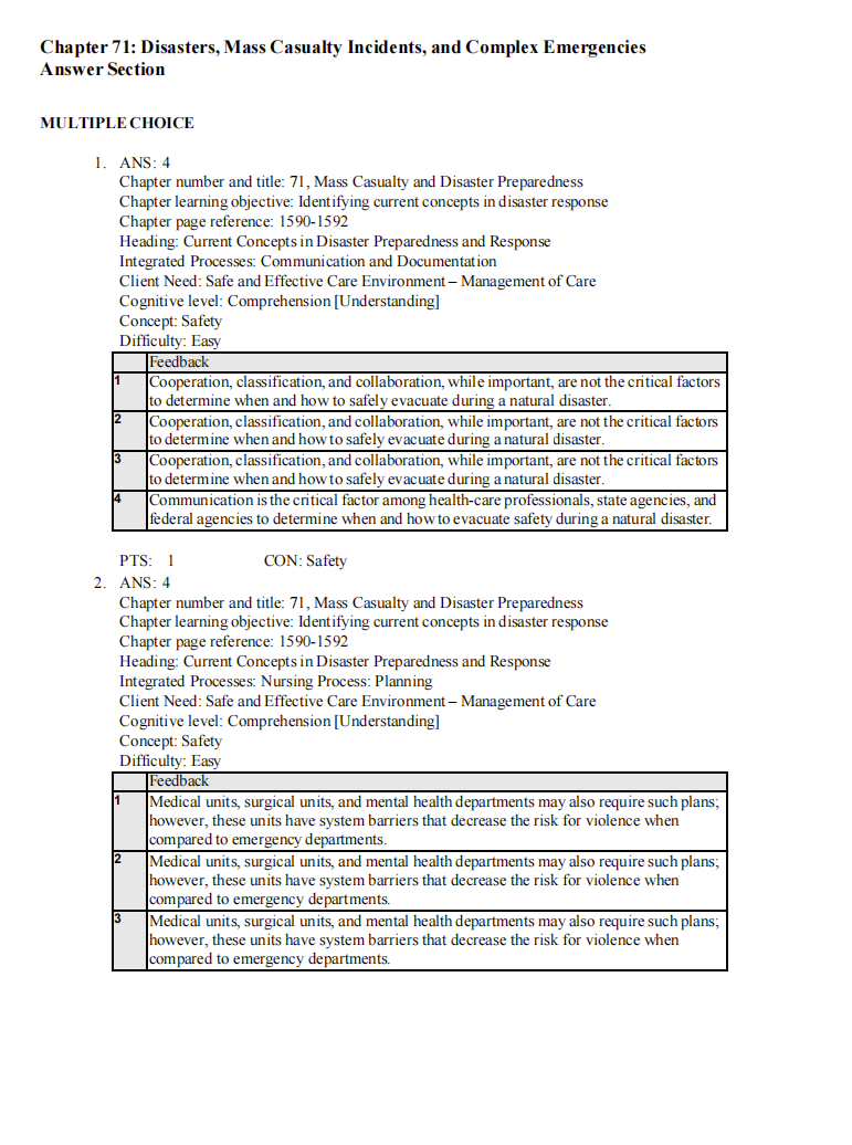 Test Bank Davis Advantage for Medical-Surgical Nursing: Making Connections to Practice 3rd Edition