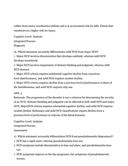 Test Bank Essentials of Psychiatric Mental Health Nursing 8th Edition: Concepts of Care in Evidence by Morgan Townsend