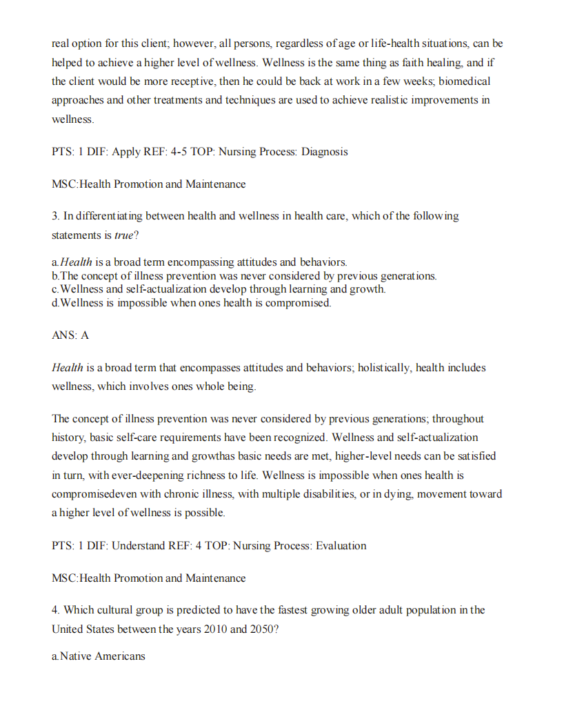 Test Bank Gerontological Nursing 10th Edition by Charlotte Eliopoulos