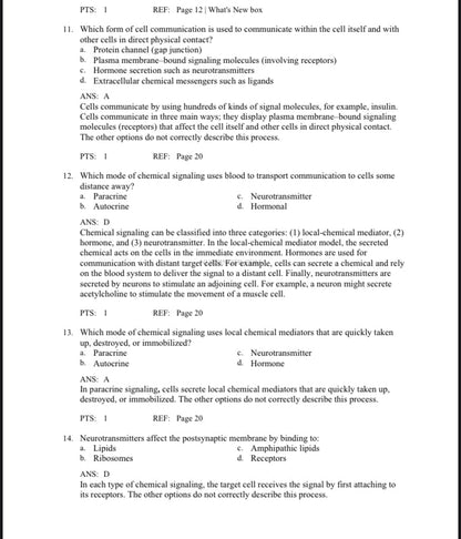 Test Bank Pathophysiology: The Biologic Basis for Disease in Adults and Children 8th Edition by Kathryn L. McCance