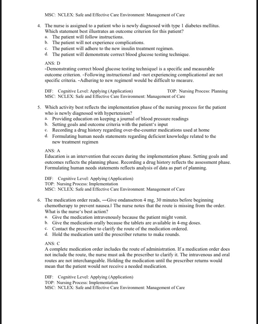 Test Bank Pharmacology and the Nursing Process 10th Edition by Lilley