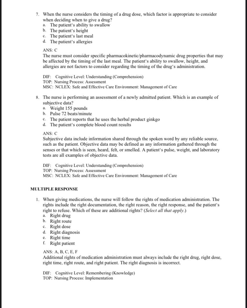 Test Bank Pharmacology and the Nursing Process 10th Edition by Lilley