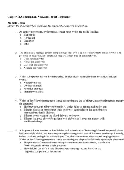 Test Bank Primary Care: Art and Science of Advanced Practice Nursing - An Interprofessional Approach 5th Edition by Dunphy
